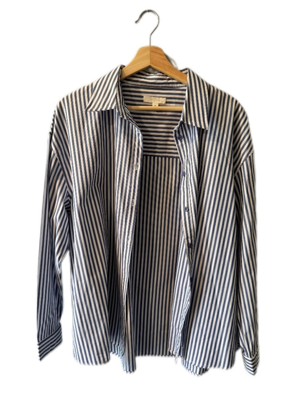 All Row Blue Stripe Button Down Shirt Women's M